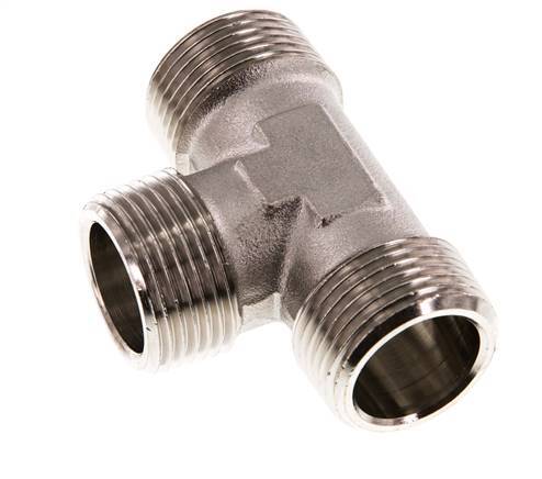 R 1 inch Male Nickel plated Brass Tee 16 Bar — image 7