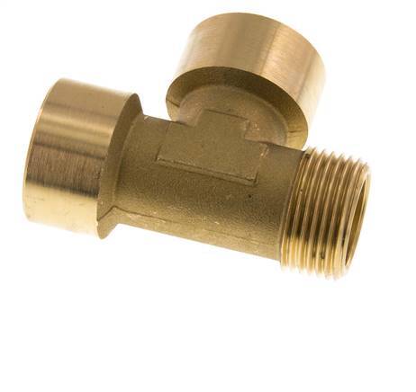 R 1 inch x G 1 inch M/F Brass Tee 16 Bar — image 2