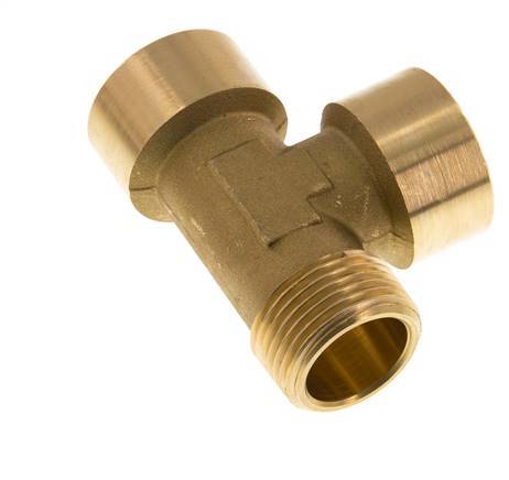 R 1 inch x G 1 inch M/F Brass Tee 16 Bar — image 3
