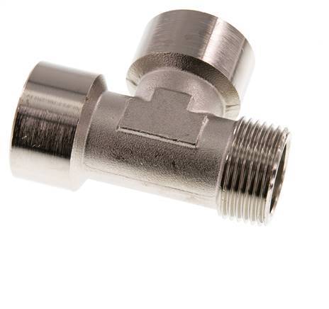 R 1 inch x G 1 inch M/F Nickel plated Brass Tee 16 Bar — image 2