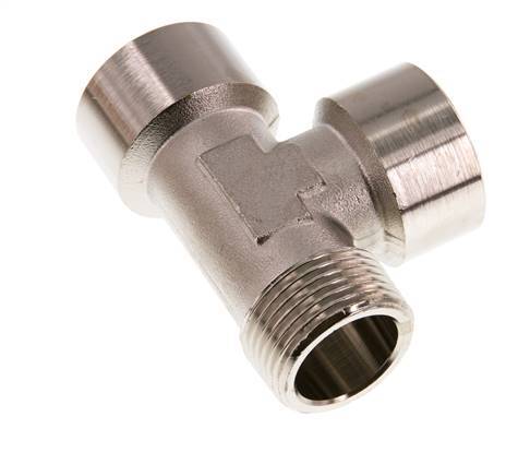 R 1 inch x G 1 inch M/F Nickel plated Brass Tee 16 Bar — image 3