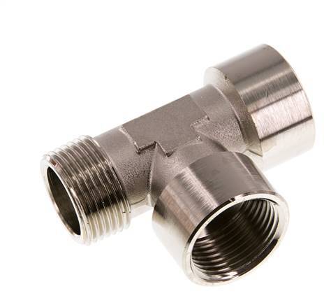 R 1 inch x G 1 inch M/F Nickel plated Brass Tee 16 Bar — image 5