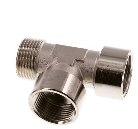 R 1 inch x G 1 inch M/F Nickel plated Brass Tee 16 Bar — image 6