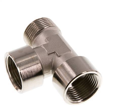 R 1 inch x G 1 inch M/F Nickel plated Brass Tee 16 Bar — image 7
