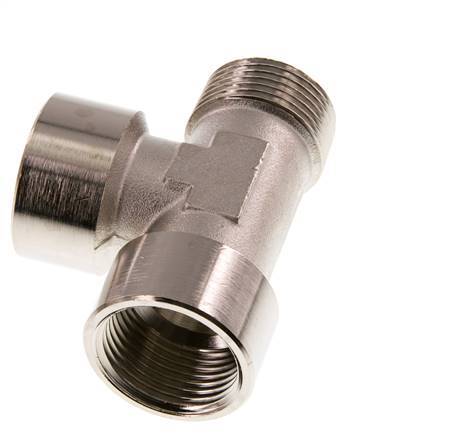 R 1 inch x G 1 inch M/F Nickel plated Brass Tee 16 Bar — image 8