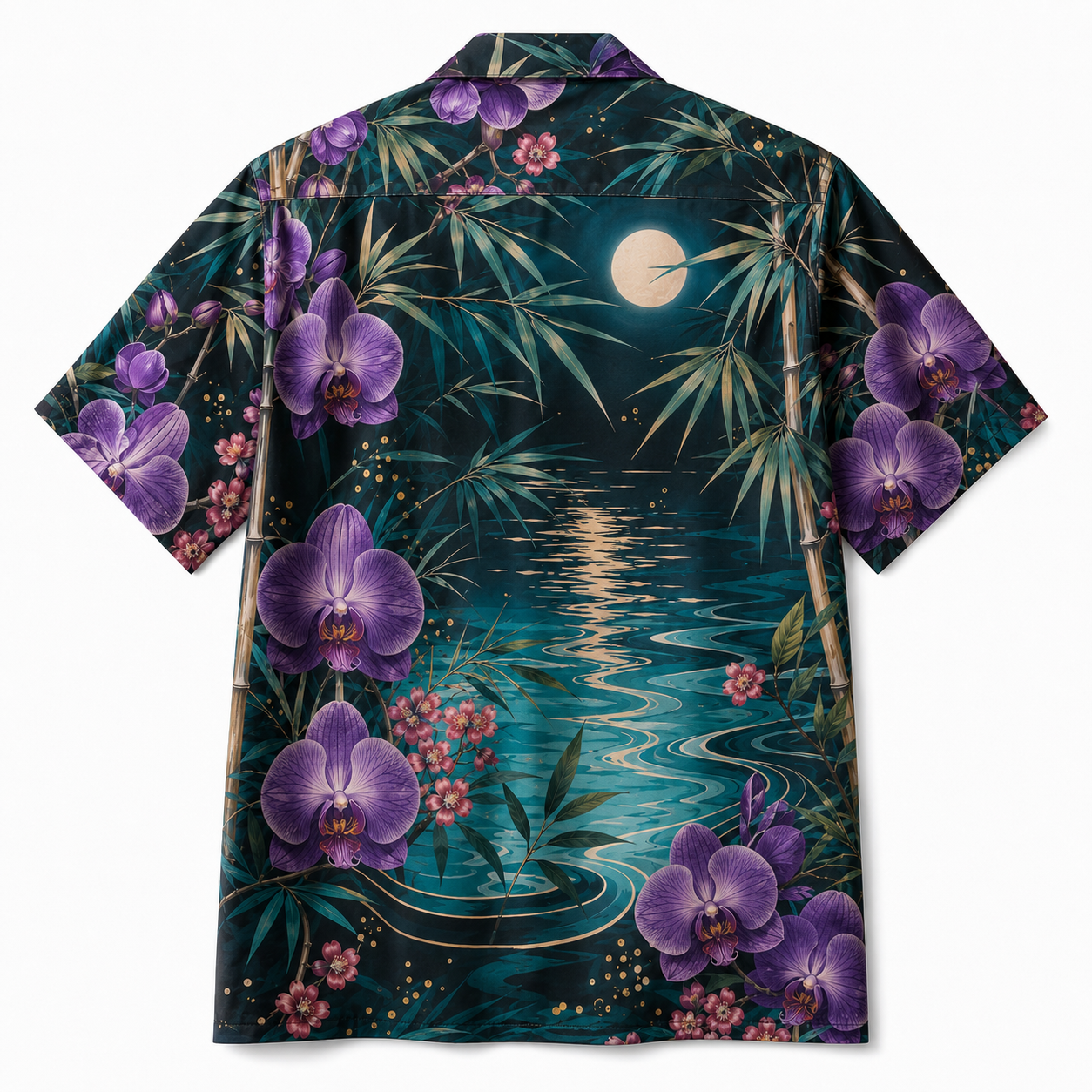 Summer Tropical Print Short Sleeve Beach Shirt -63