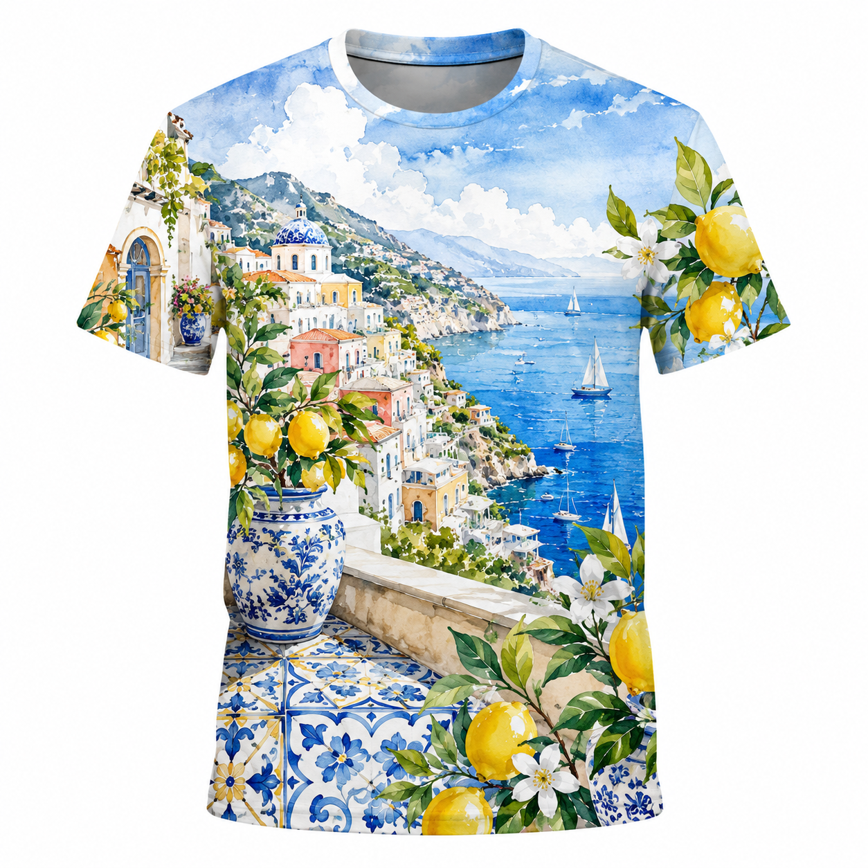 Men's Vintage Tropical Beach Resort Short Sleeve T-Shirt -14