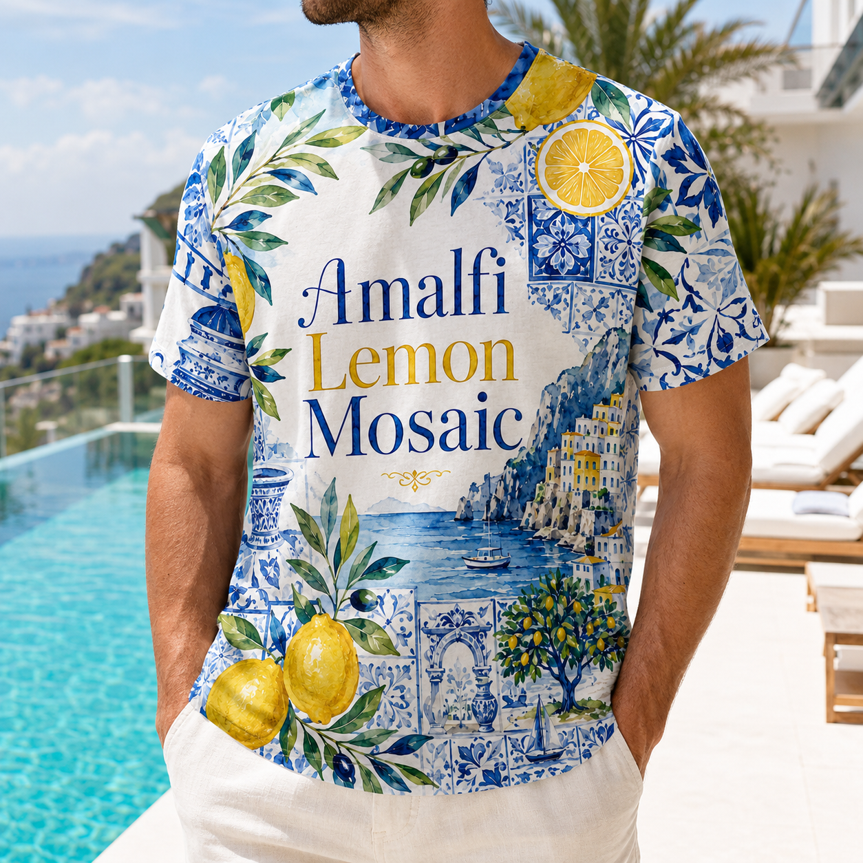 Men's Vintage Tropical Beach Resort Short Sleeve T-Shirt -22