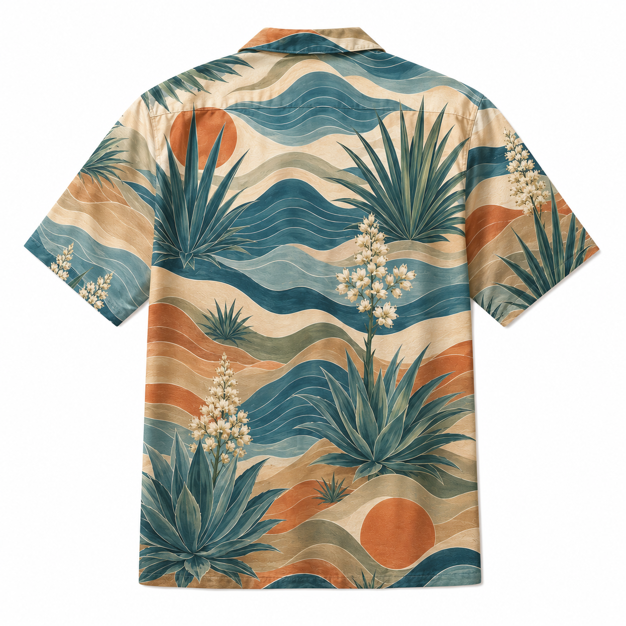 Summer Tropical Print Short Sleeve Beach Shirt -56