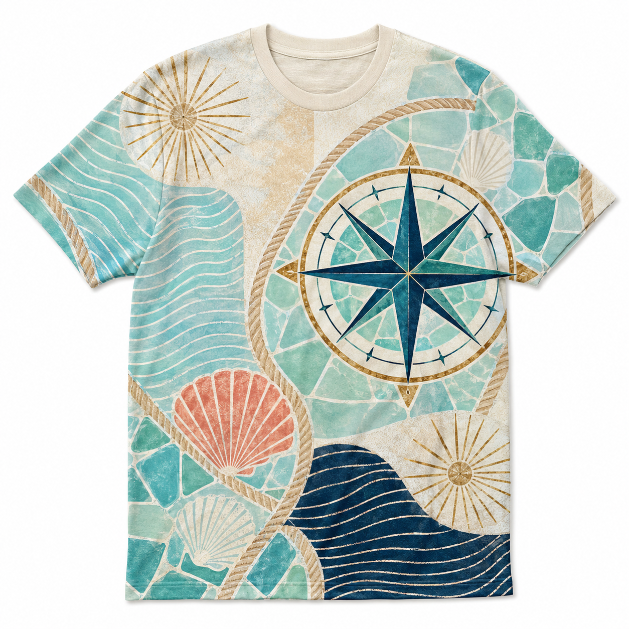 Men's Vintage Tropical Beach Resort Short Sleeve T-Shirt -03