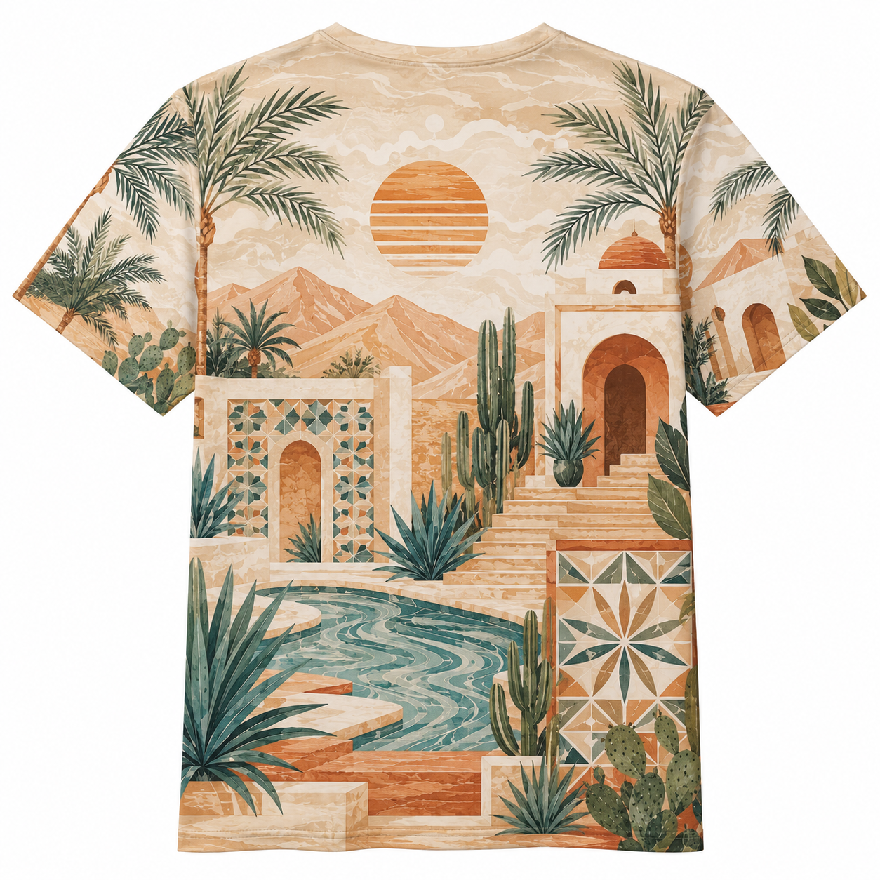 Men's Vintage Tropical Beach Resort Short Sleeve T-Shirt -27