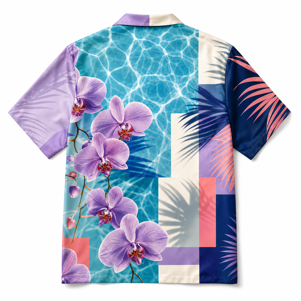 Summer Tropical Print Short Sleeve Beach Shirt -90