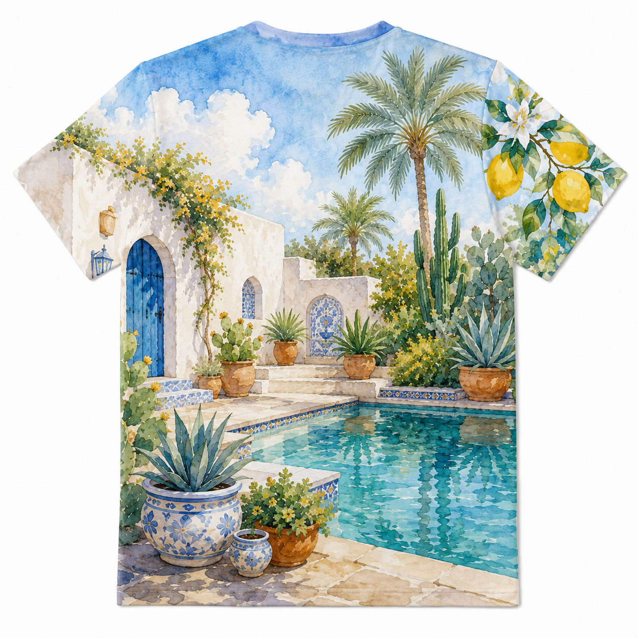 Men's Vintage Tropical Beach Resort Short Sleeve T-Shirt -04