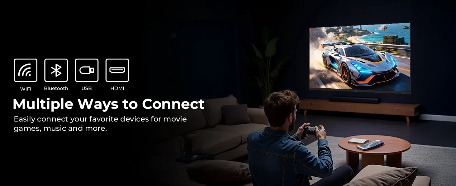 FPD Palette Series Google TV with WiFi Bluetooth USB and HDMI connectivity