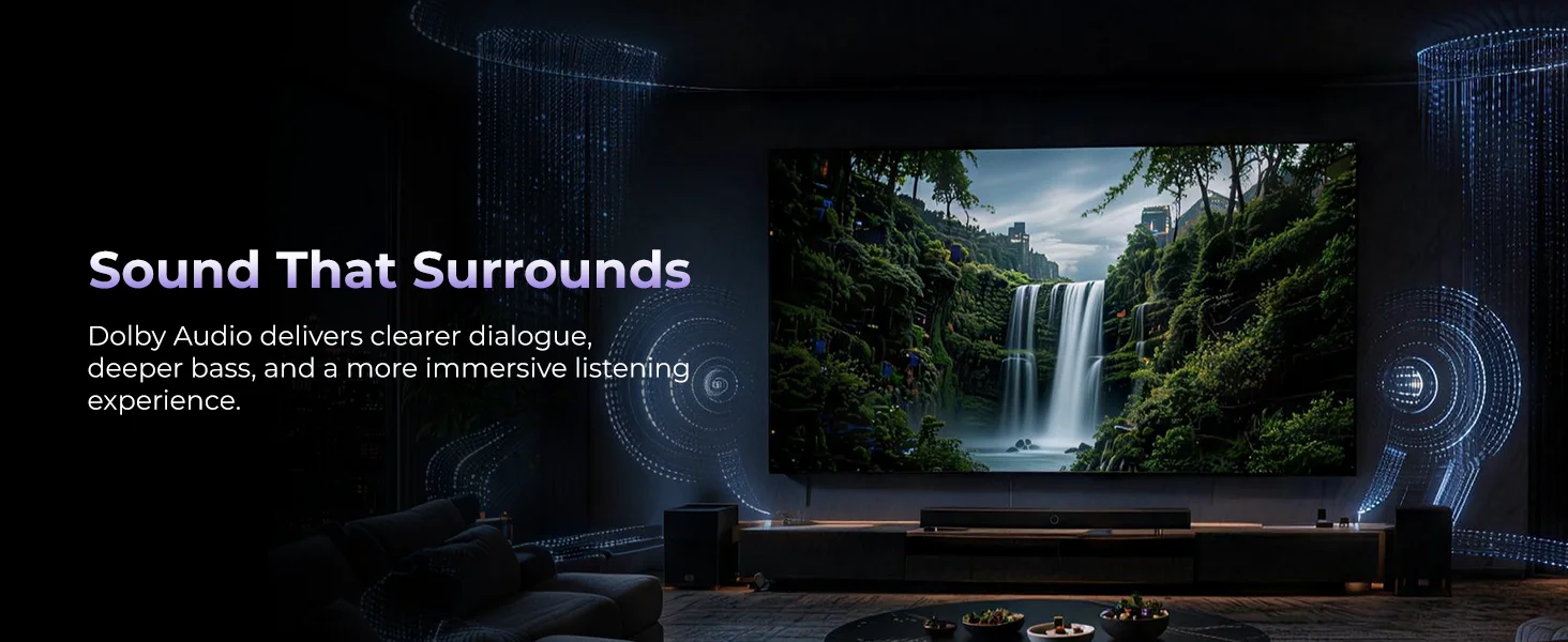 FPD Tizen TV with Dolby Audio surround sound experience