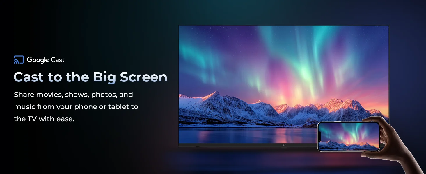 FPD Google TV with Google Cast from phone to TV