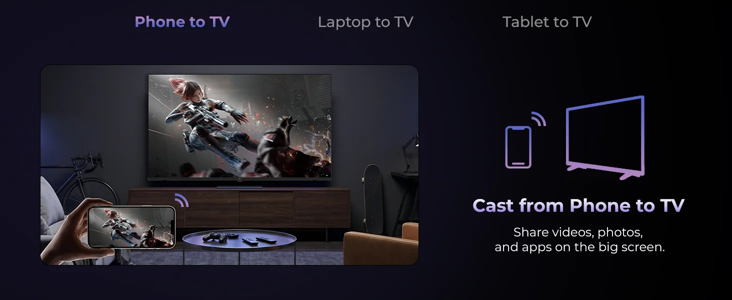 FPD Tizen TV with Miracast phone screen sharing