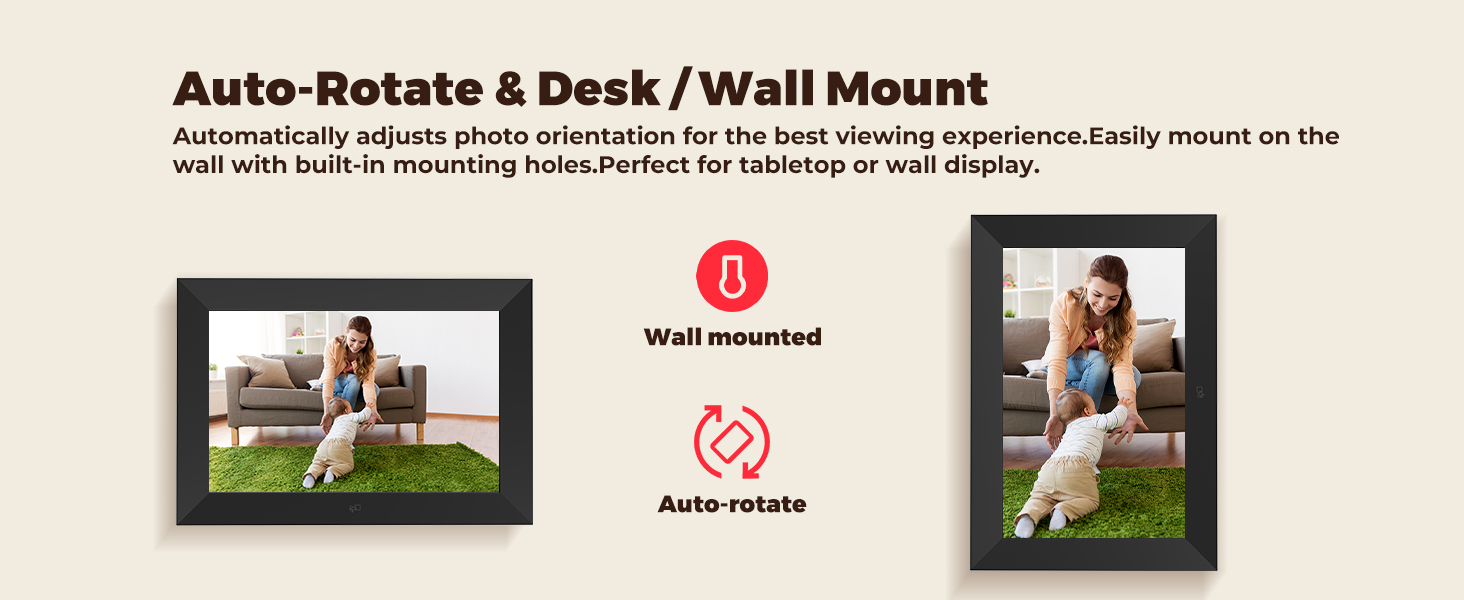 Auto-Rotation and Wall Mount Support