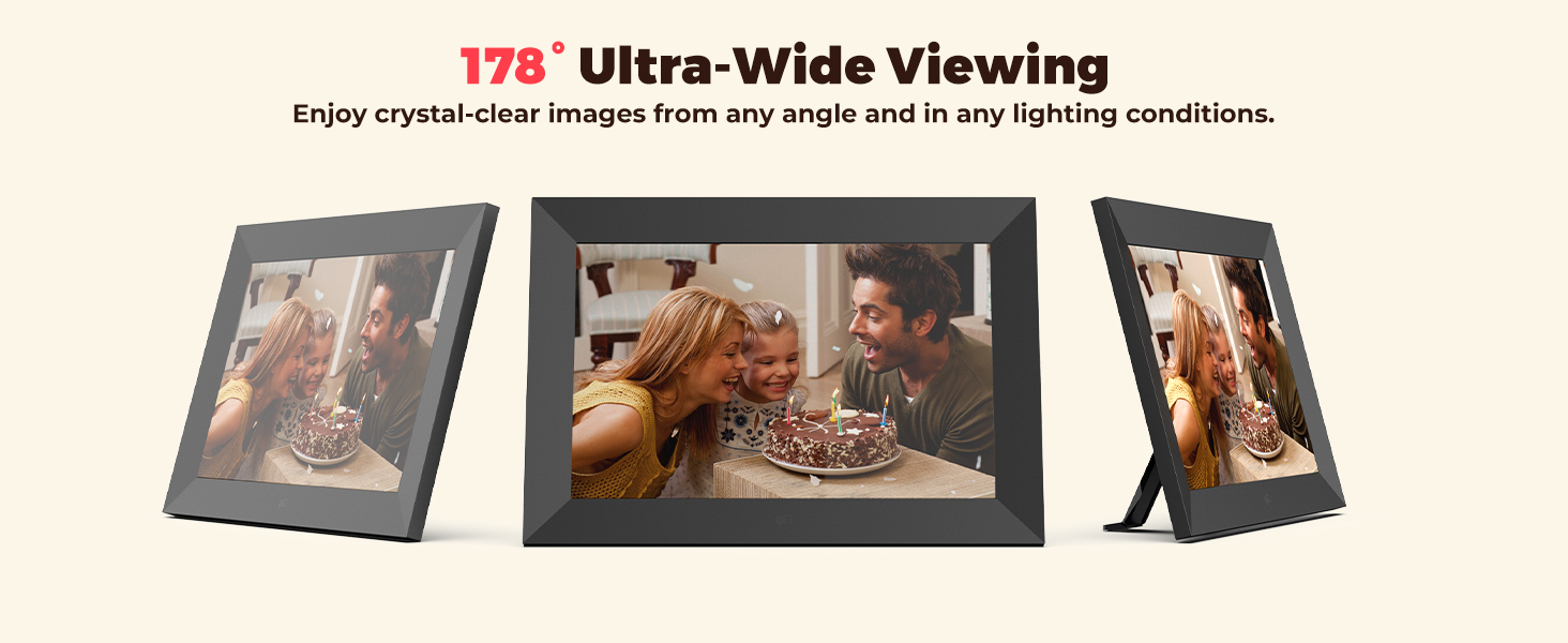 IPS Display with 178° Wide Viewing Angle