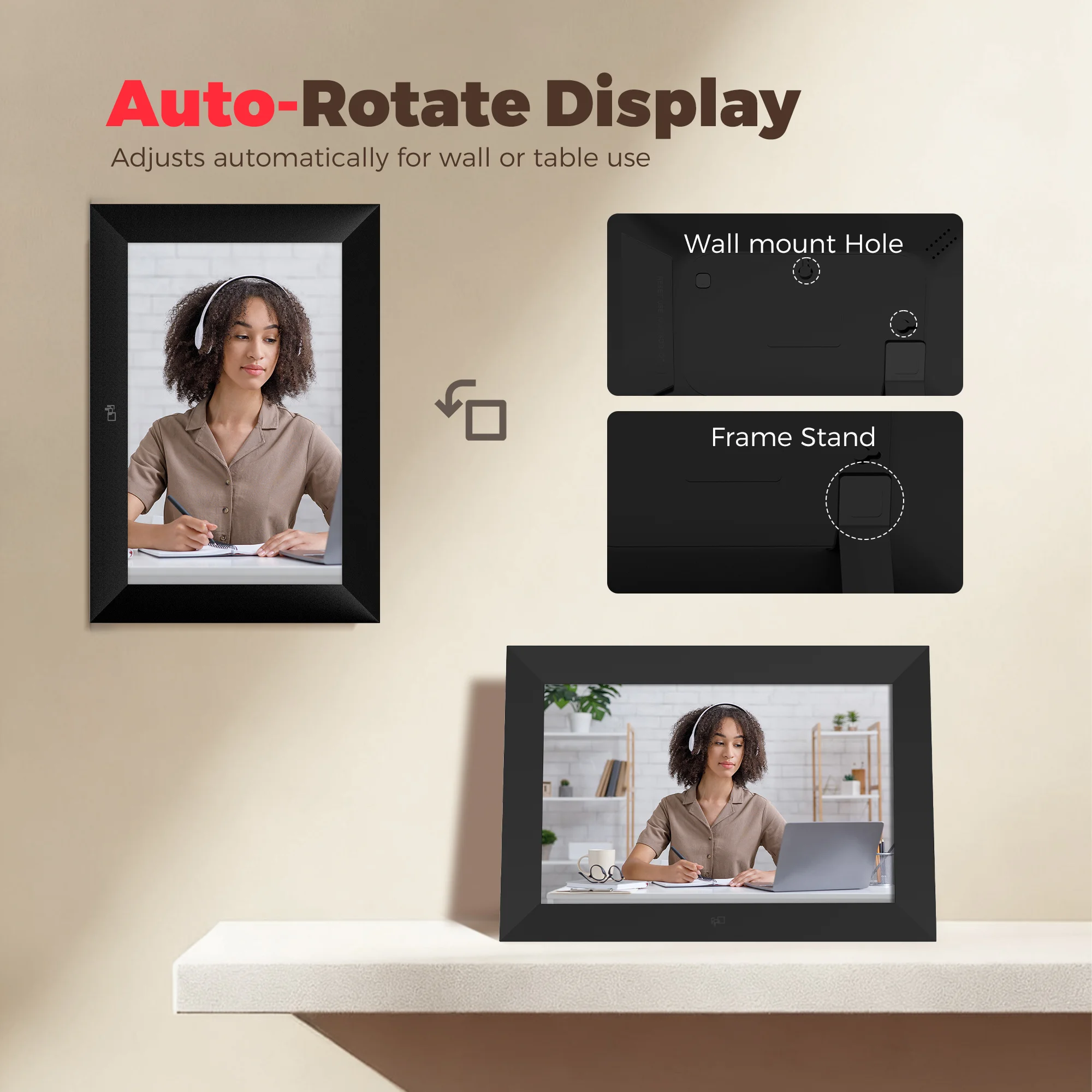 Auto-Rotation and Wall Mount Support