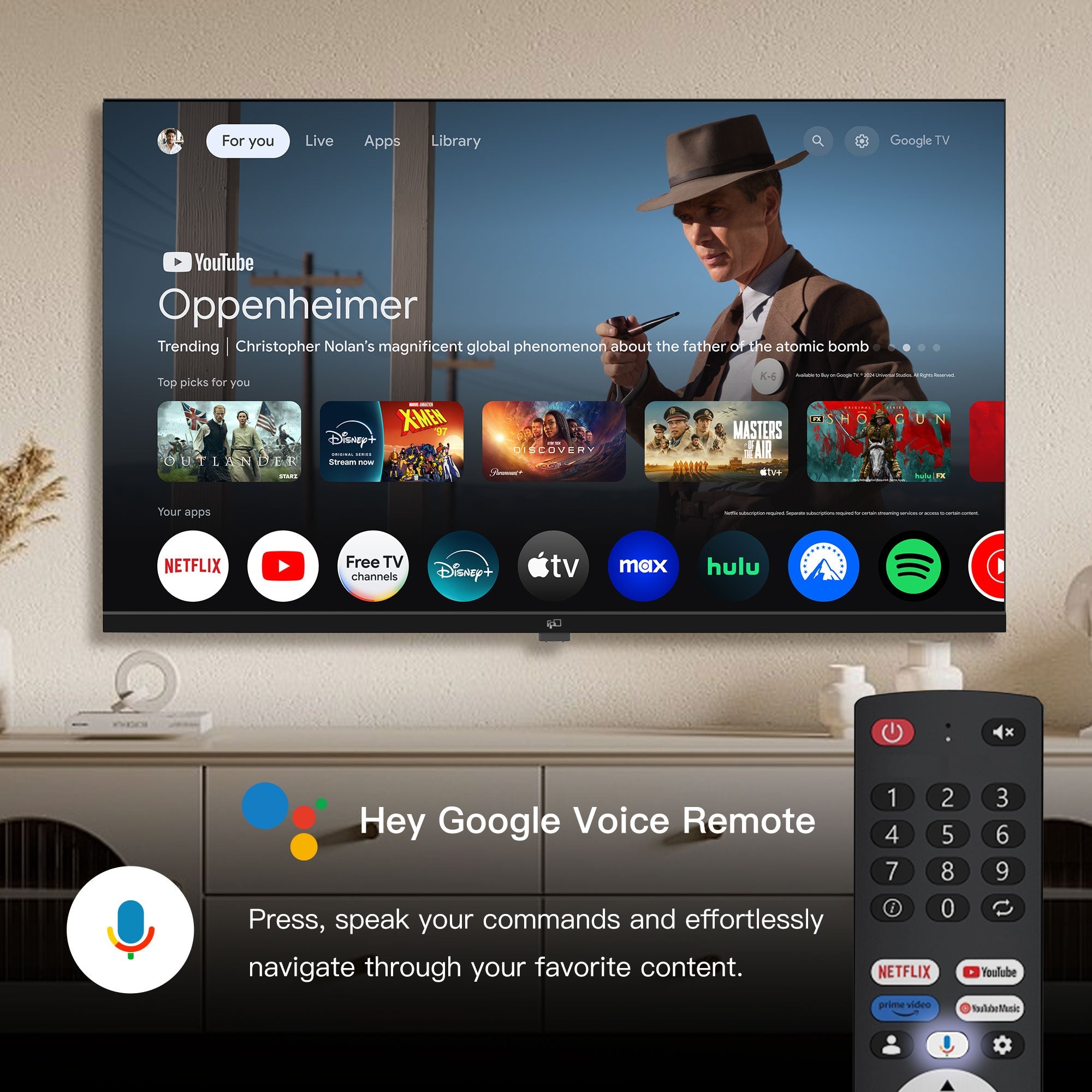 43英寸Palette系列智能电视，无边框设计，支持Google TV，兼容杜比和HDR，FPD面板