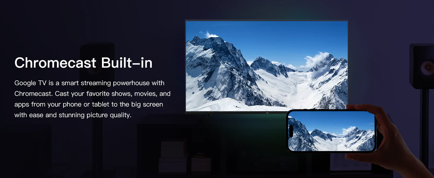 FPD Google TV with Chromecast built-in wireless casting