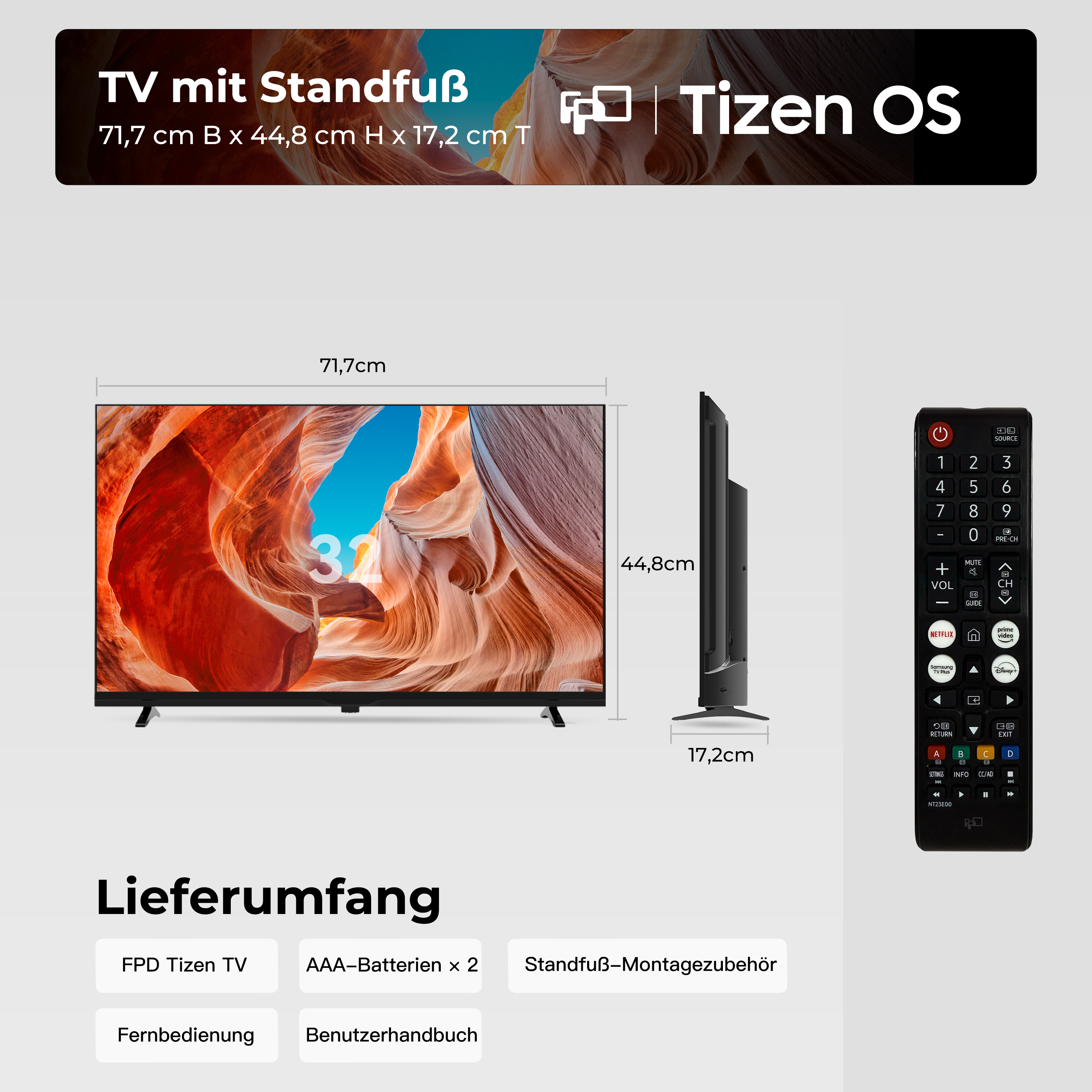 FPD 32-Zoll 720P HD Tizen TV