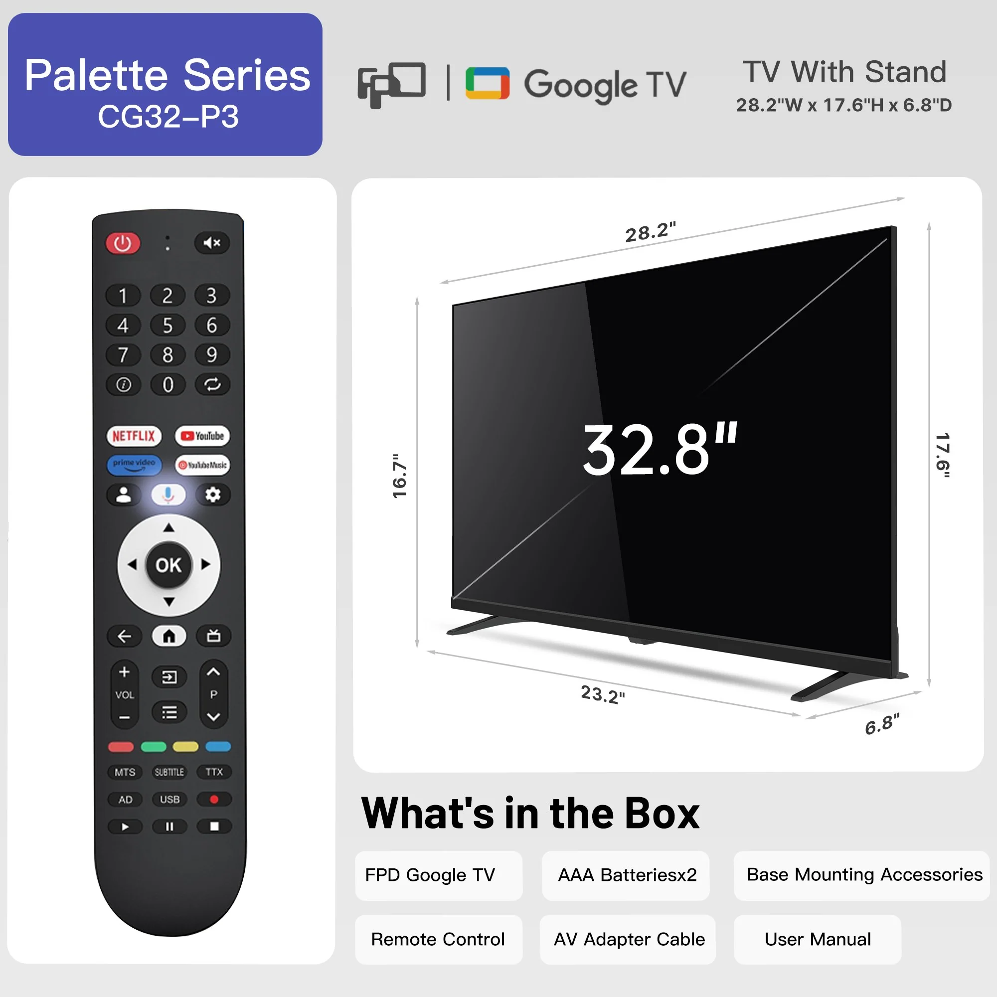 FPD 32-Inch 720p Google TV