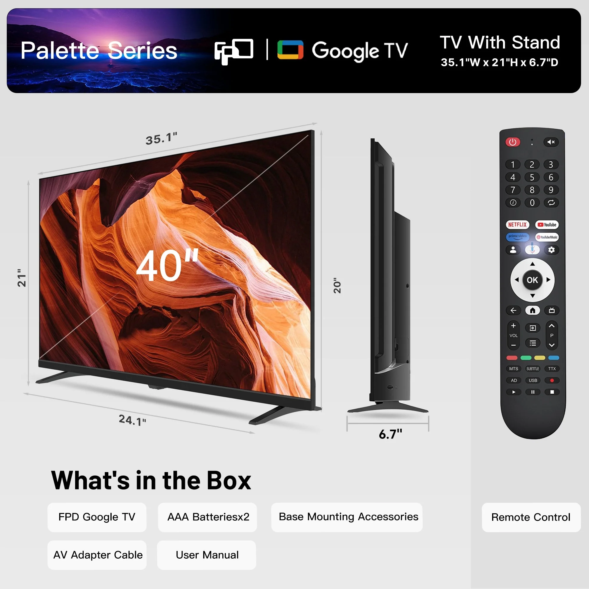 FPD 40-Inch 720p Google TV