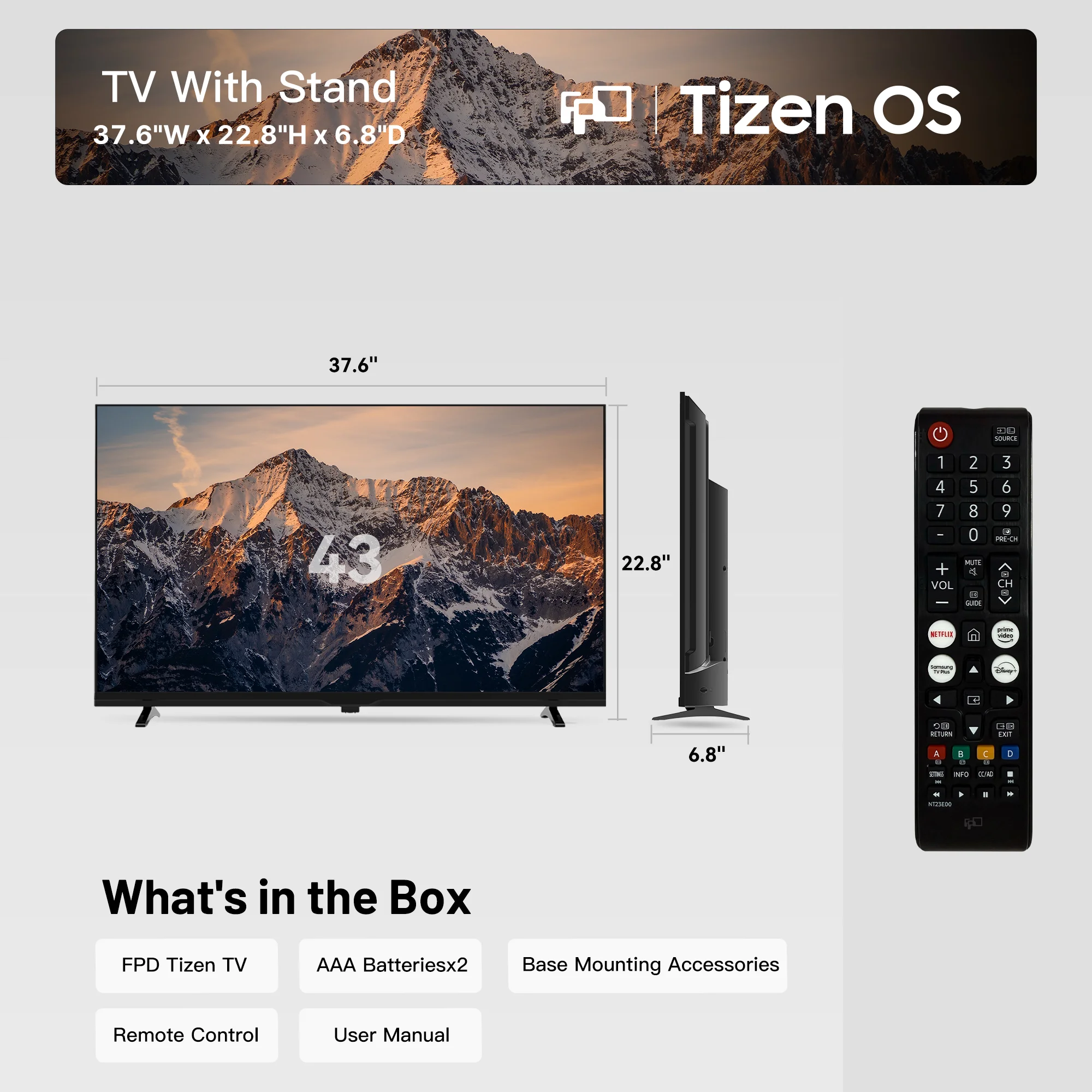 FPD 43-Inch 1080p Tizen TV