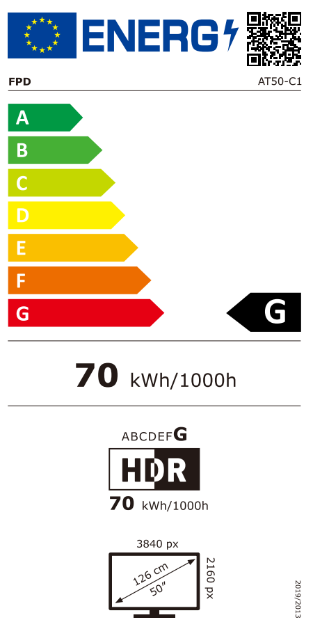 FPD AT50-C1 EU Energy Label