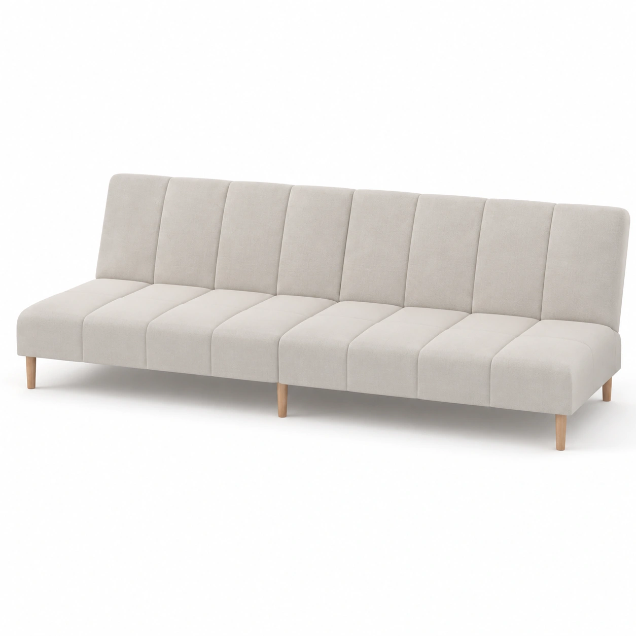 Sofa cama tapizado sin reposabrazos color marfil-nuvoracasa
