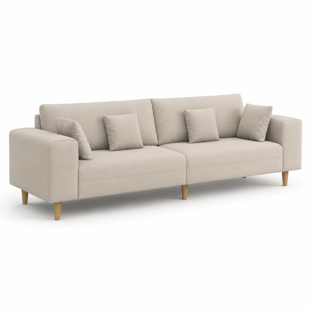 Sofa de tela beige de 3 plazas-nuvoracasa