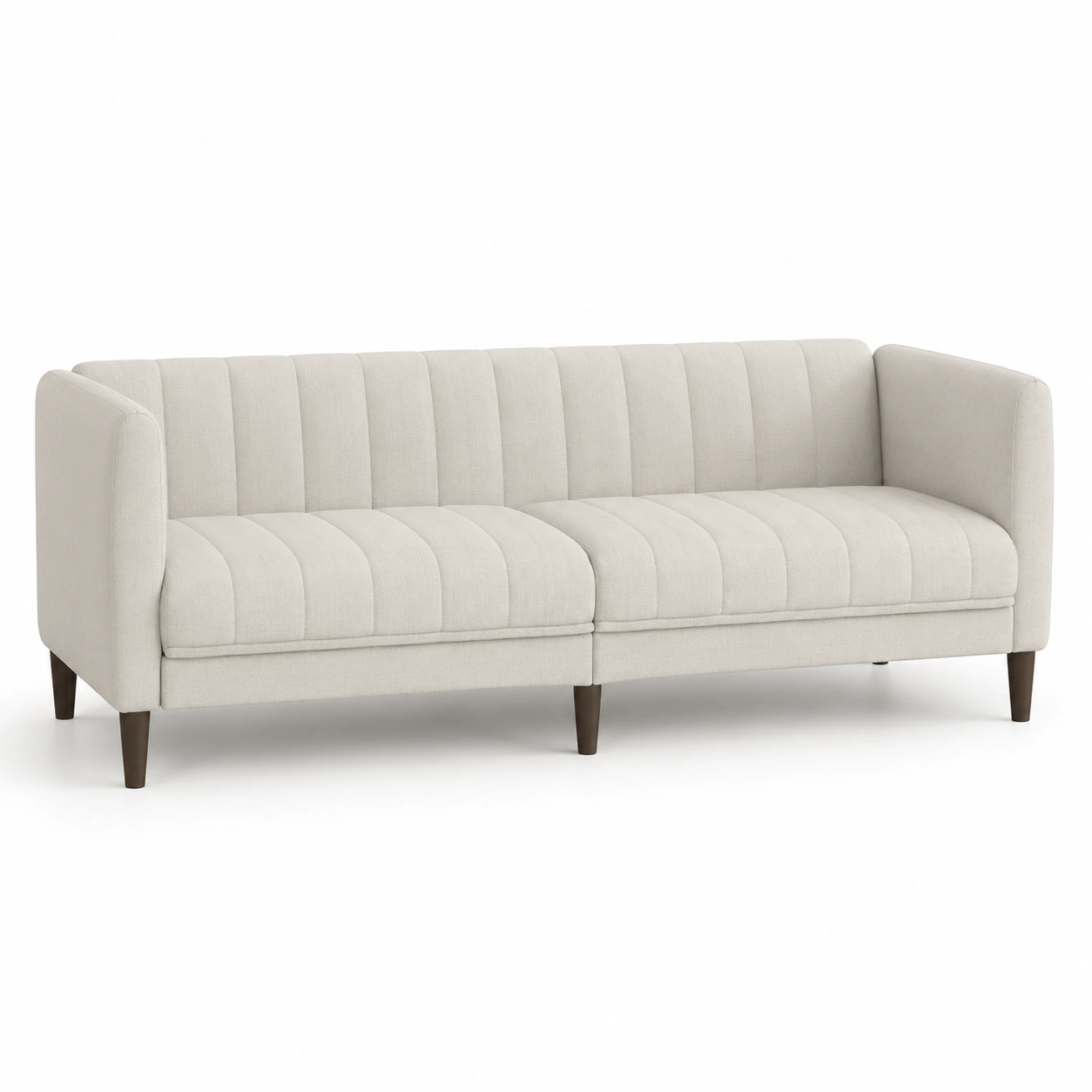 Sofa de 2 plazas a rayas color marfil-nuvoracasa