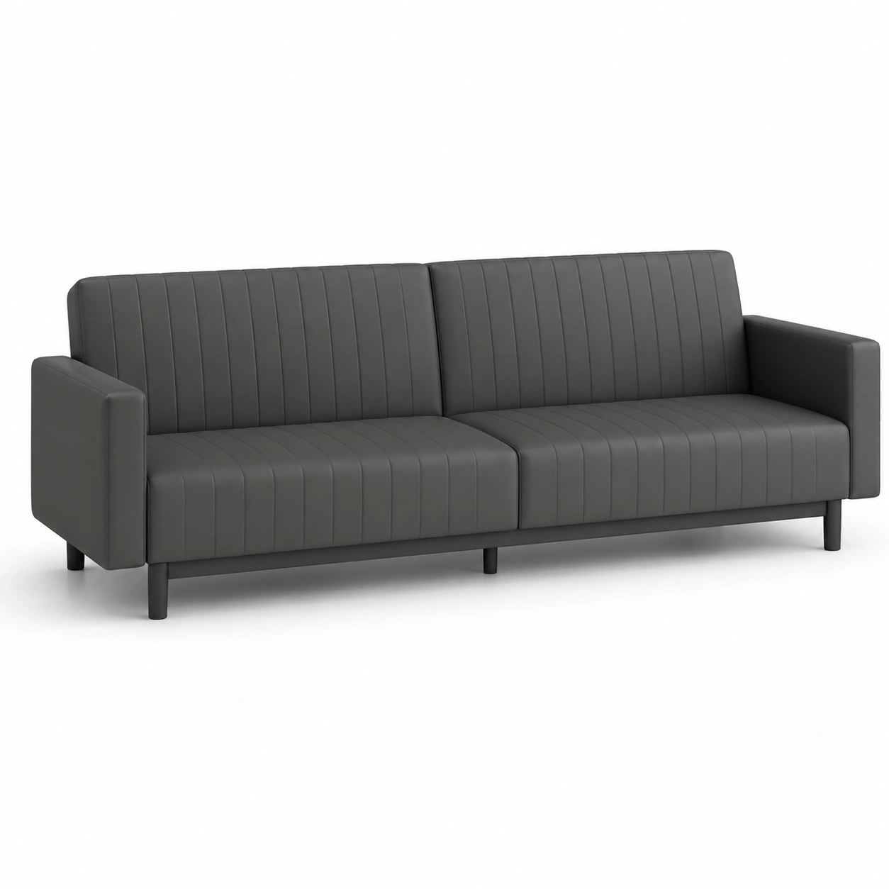 Sofa de 3 plazas a rayas gris oscuro-nuvoracasa