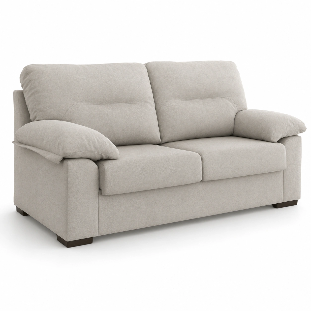 Sofa de tela color marfil de 2 plazas-nuvoracasa