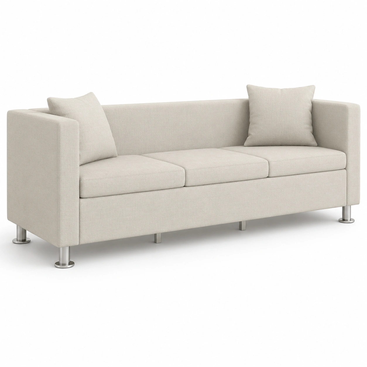 Sofa beige de 3 plazas-nuvoracasa