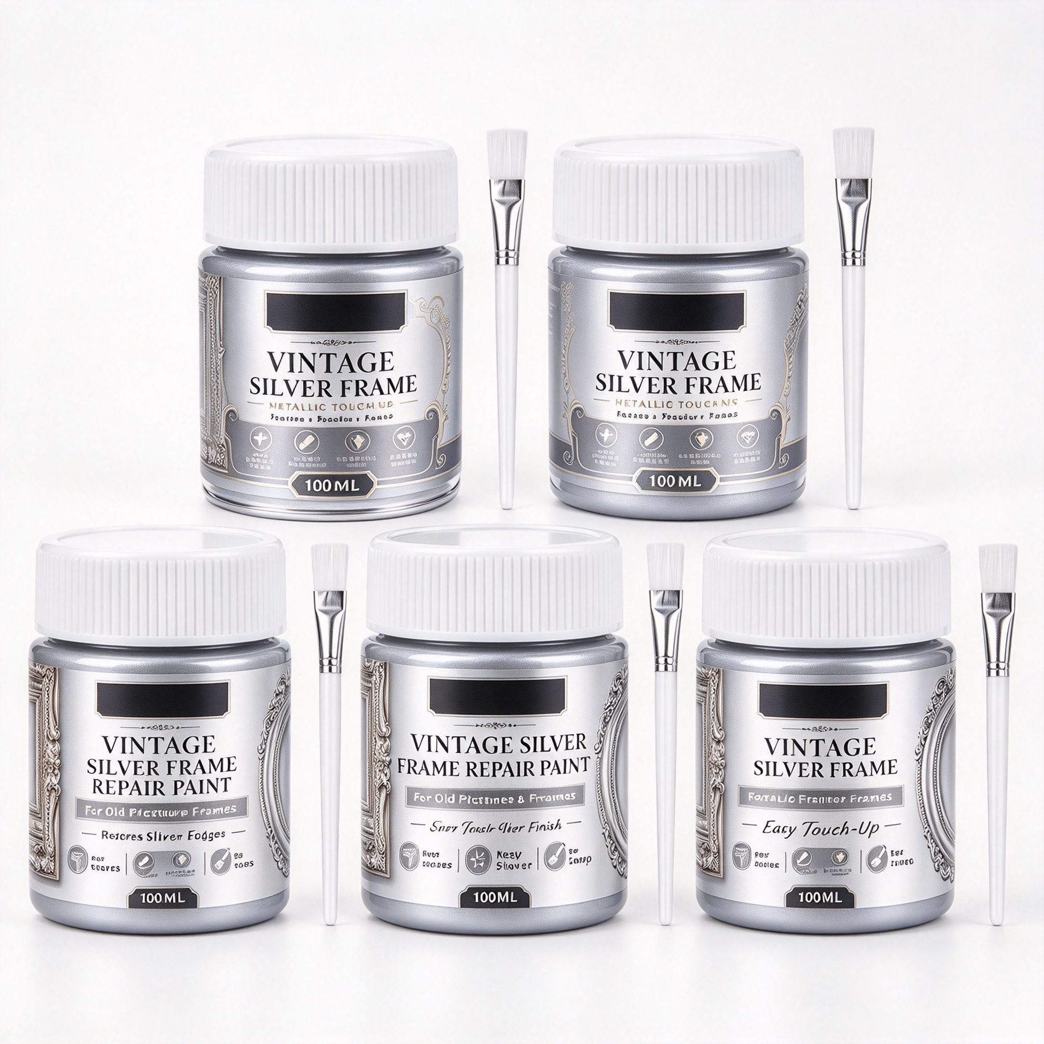 Gold Metallic Refinishing Repair Paste with Brush