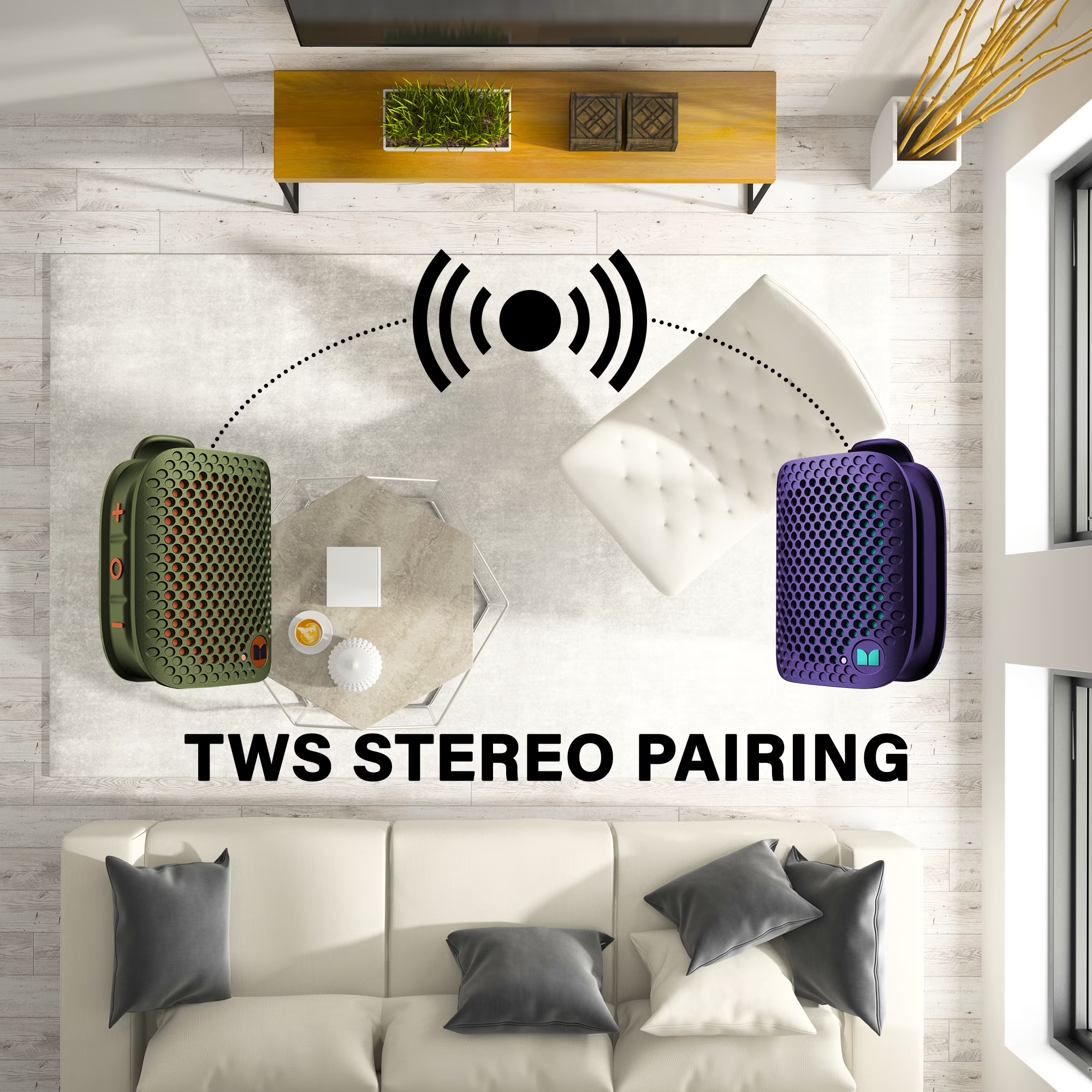 Mini Portable Bluetooth Speaker, IPX5 Water Resistant, 24 Hours Playtime, Deep Bass for Camping Travel Home