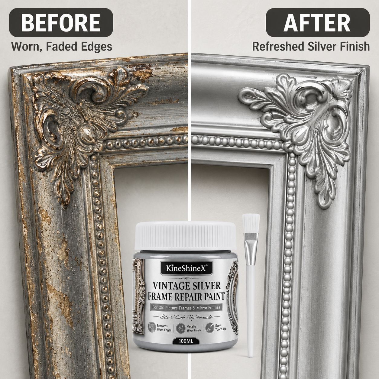 Gold Metallic Refinishing Repair Paste with Brush