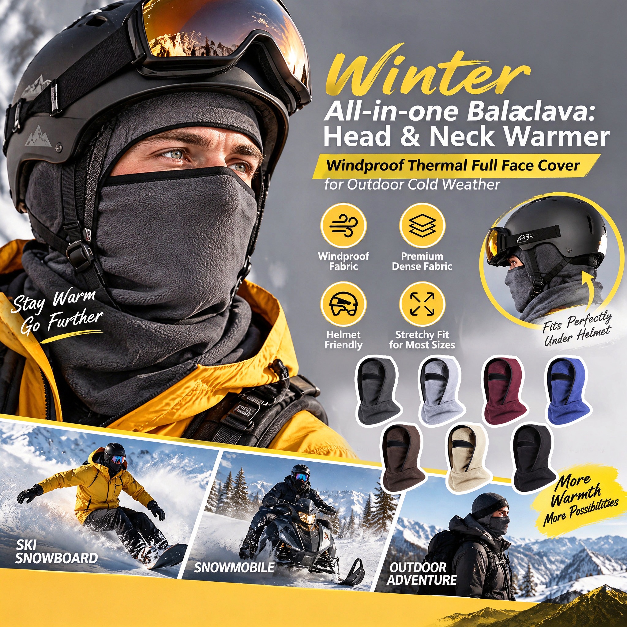 ⏳LAST DAY SALE 50% OFF!!❄️Winter All-In-One Scarf Ear Cover Warm Balaclava