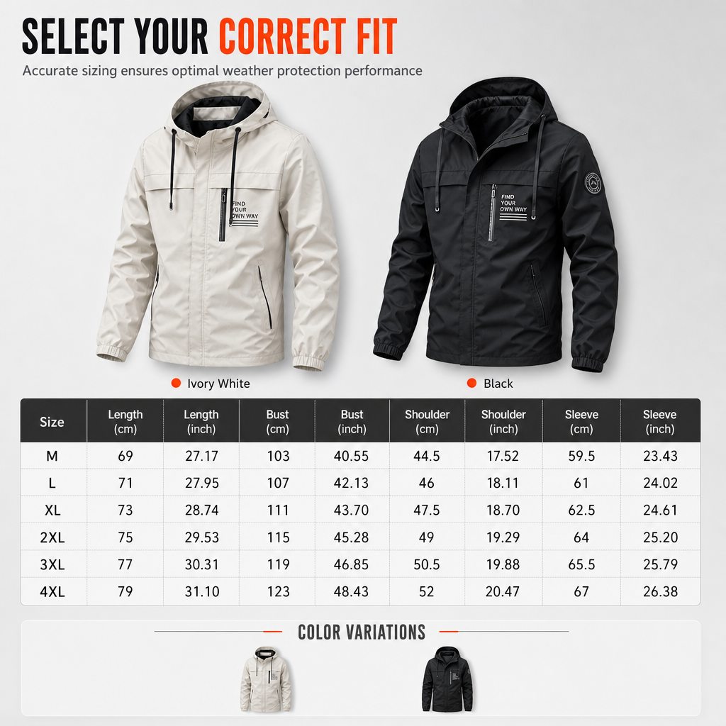 🍁🧥 Men's Outdoor Windbreaker with Detachable Hood