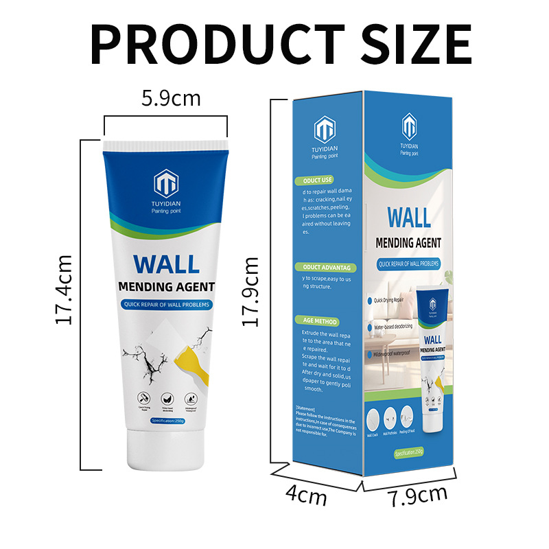 Wall Repair Paste, Wall Repair Paste, White Wall Waterproof and Mildew-Proof Nail Hole Repair Paste, White Putty Paste, Household Wall Repair Paste
