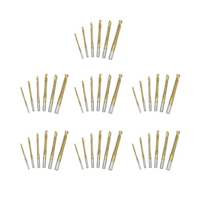 Drill Bit Set, Twist Drill Bits, Power Tool Accessories, 6Pcs Titanium Coated Carbon Steel Drill Bit Kit, 135° Split Point Straight Shank Anti-Walk Drilling Tools, Fully Ground Heat Resistant Bits