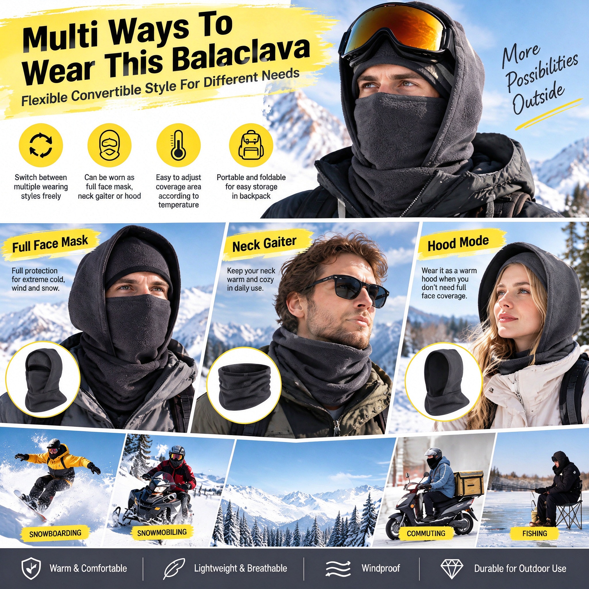 ⏳LAST DAY SALE 50% OFF!!❄️Winter All-In-One Scarf Ear Cover Warm Balaclava