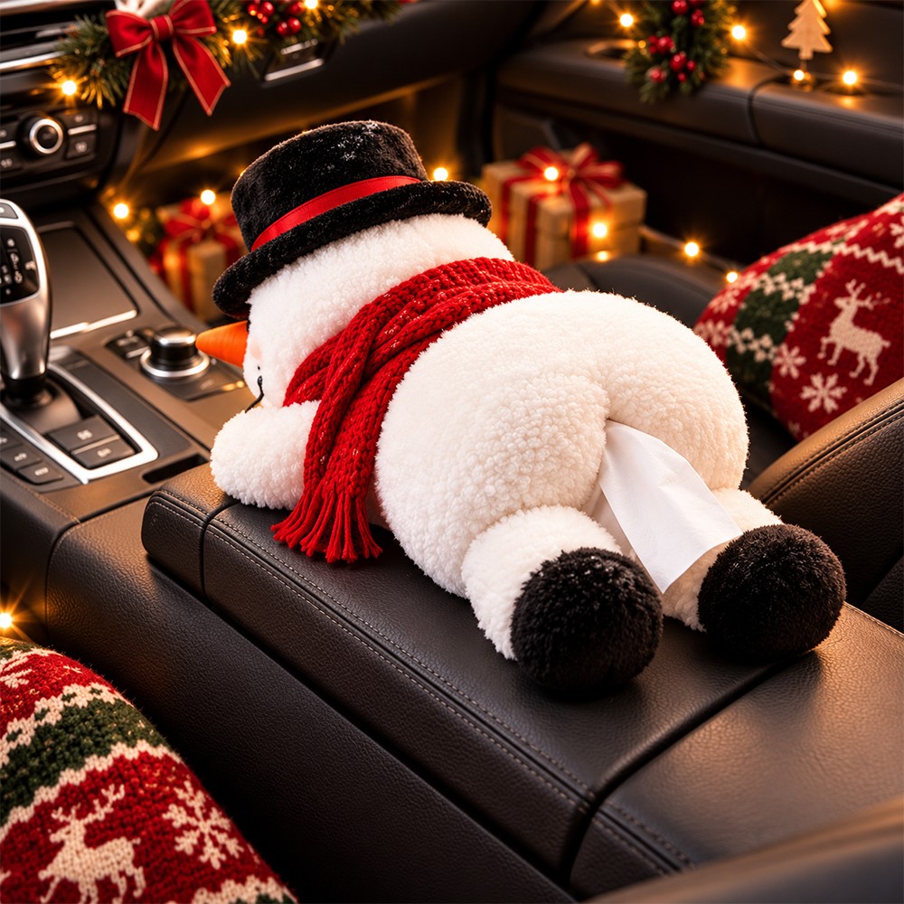 Funny Christmas Snowman Tissue Holder