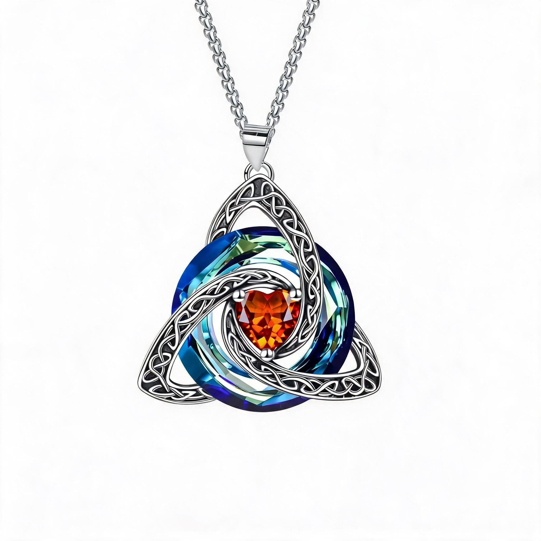 Last Day Promotion!💎 🍀Birthstone Celtic Trinity Knot Necklace ✨