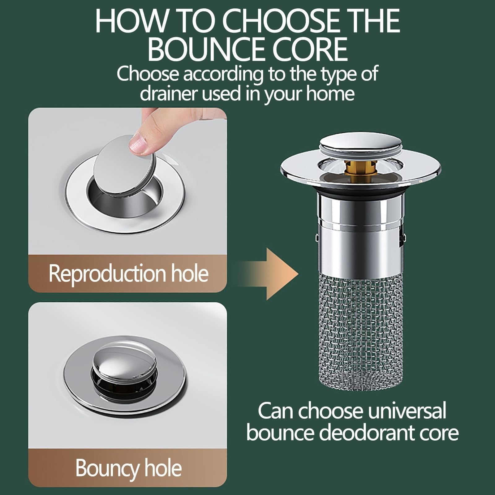 Bathroom Sink Drain Strainer Pop Up Sink Hair Catcher 3.15 Inch Removable Stainless Steel Filter Basket Sink Stopper Replacement Anti Clog Drain Filter Wash Basin Debris Capture Tool for Bathroom