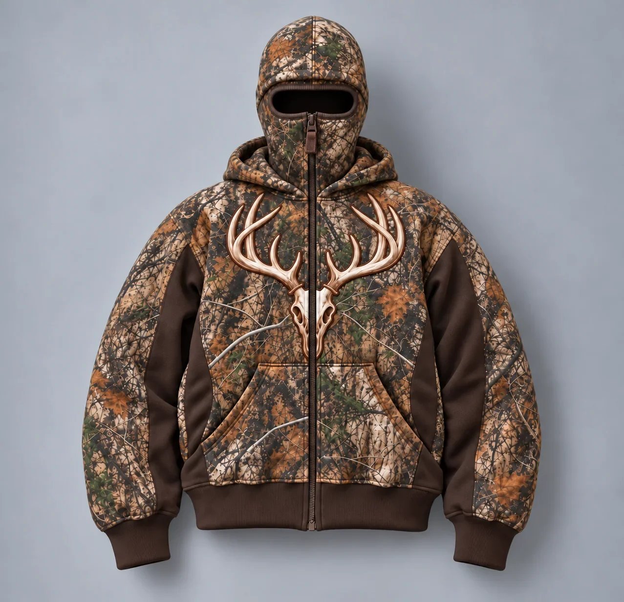 Woodland Brown XS HunterZip-HUNTING HOODIE