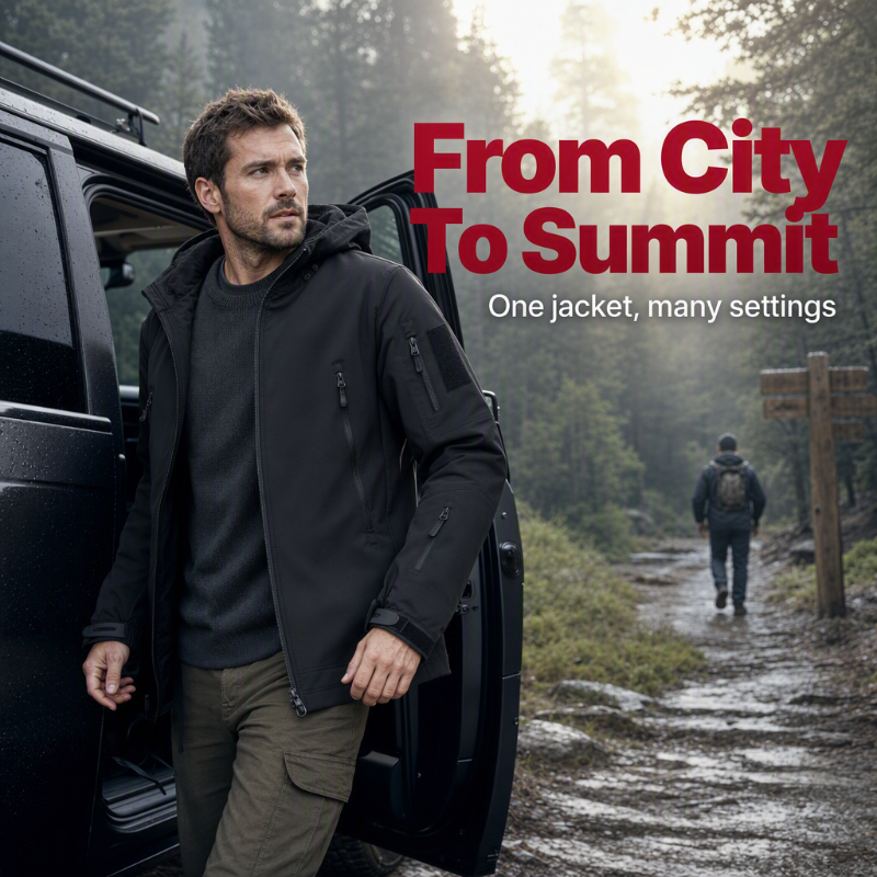 💥 Built for Wind & Rain🌧️Men's Waterproof Insulated Outdoor Jacket